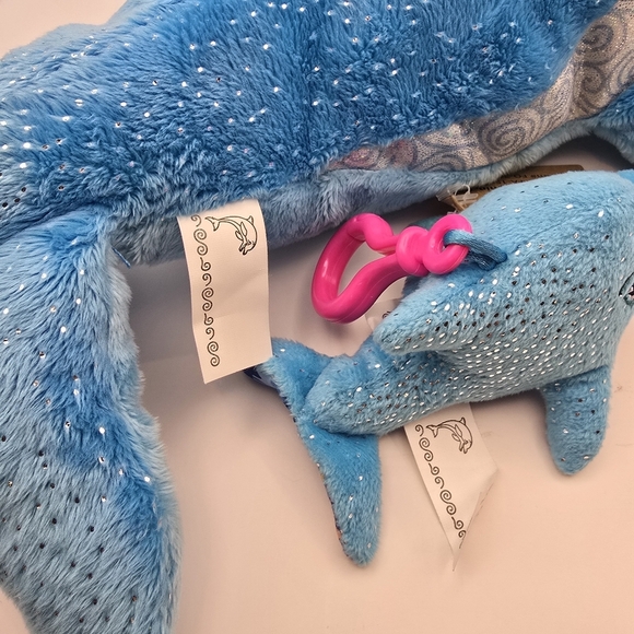 Girl Scout Cookie Rewards Coral The Dolphin 17" with Mini Plush Dangler 2023. - Picture 9 of 11